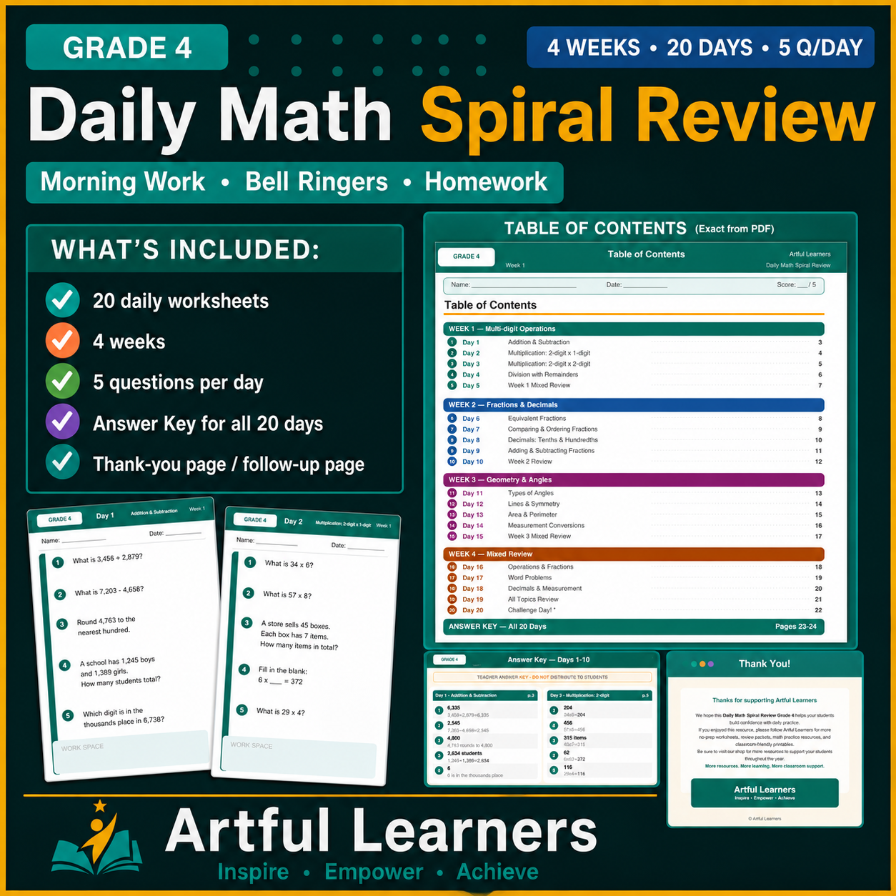 Daily Math Grade 4 second preview